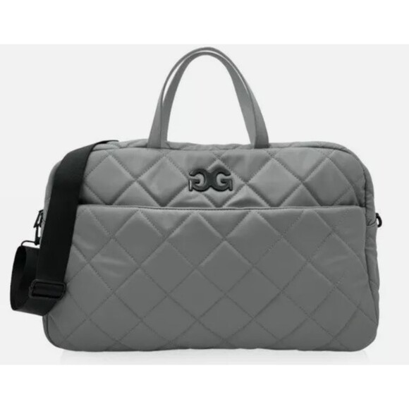 Gilda Paris Quilted Weekender Bag GRAY $229 Gray New With Tags Men or Women - Picture 1 of 12